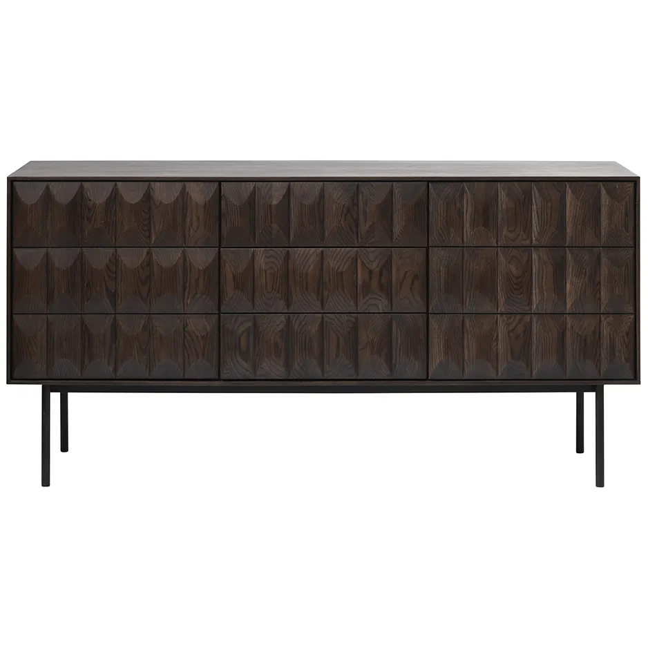 Olivine Vanja houten sideboard donkerbruin - 160 x 45 cm bruin, foto 3