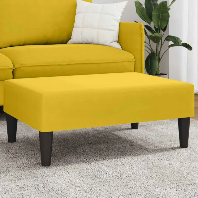vidaXL Voetenbank 77x55x31 cm fluweel geel, foto 2