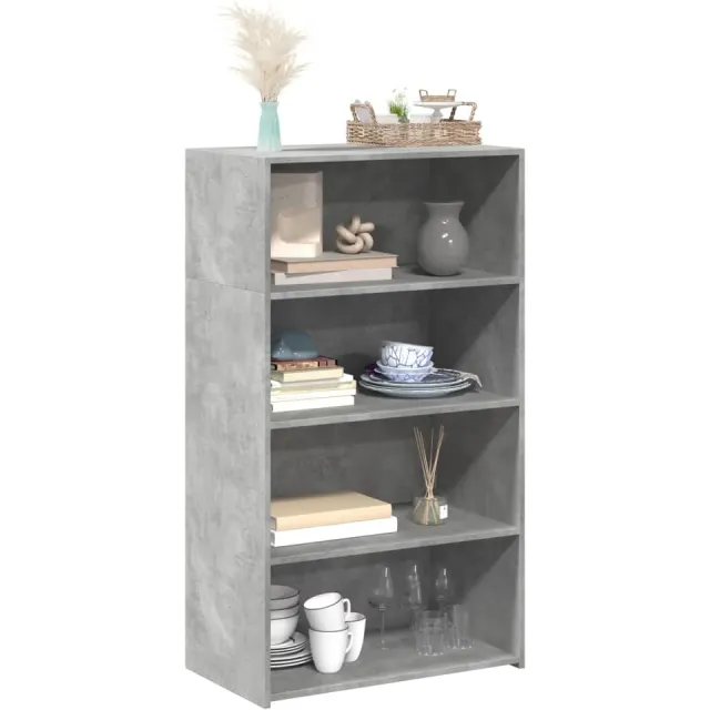 vidaXL Hoge kast 70x41x124 cm bewerkt hout betongrijs grijs, foto 2
