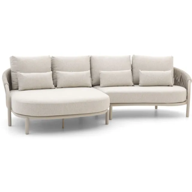 Suns Feroli chaise longue loungeset 2-delig rechts Taupe