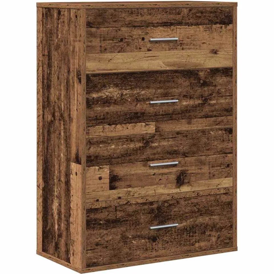 vidaXL Dressoir Oudhout 60 x 31 x 84 cm Bewerkt hout bruin, foto 3