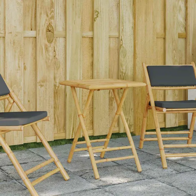 vidaXL Tuintafel inklapbaar 55x55x75 cm bamboe bruin, foto 2