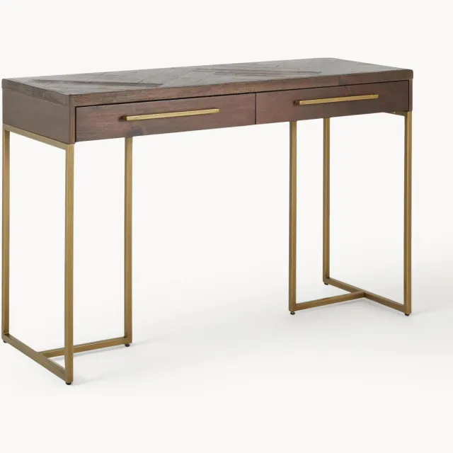 Dutchbone Visgraat sidetable Class met acaciahoutfineer Bruin