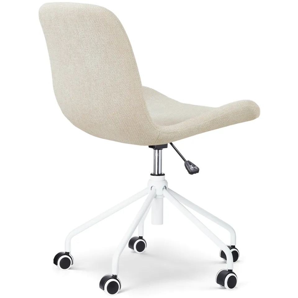 Nolon Nout-Fé bureaustoel cottonbeige - wit onderstel, foto 3