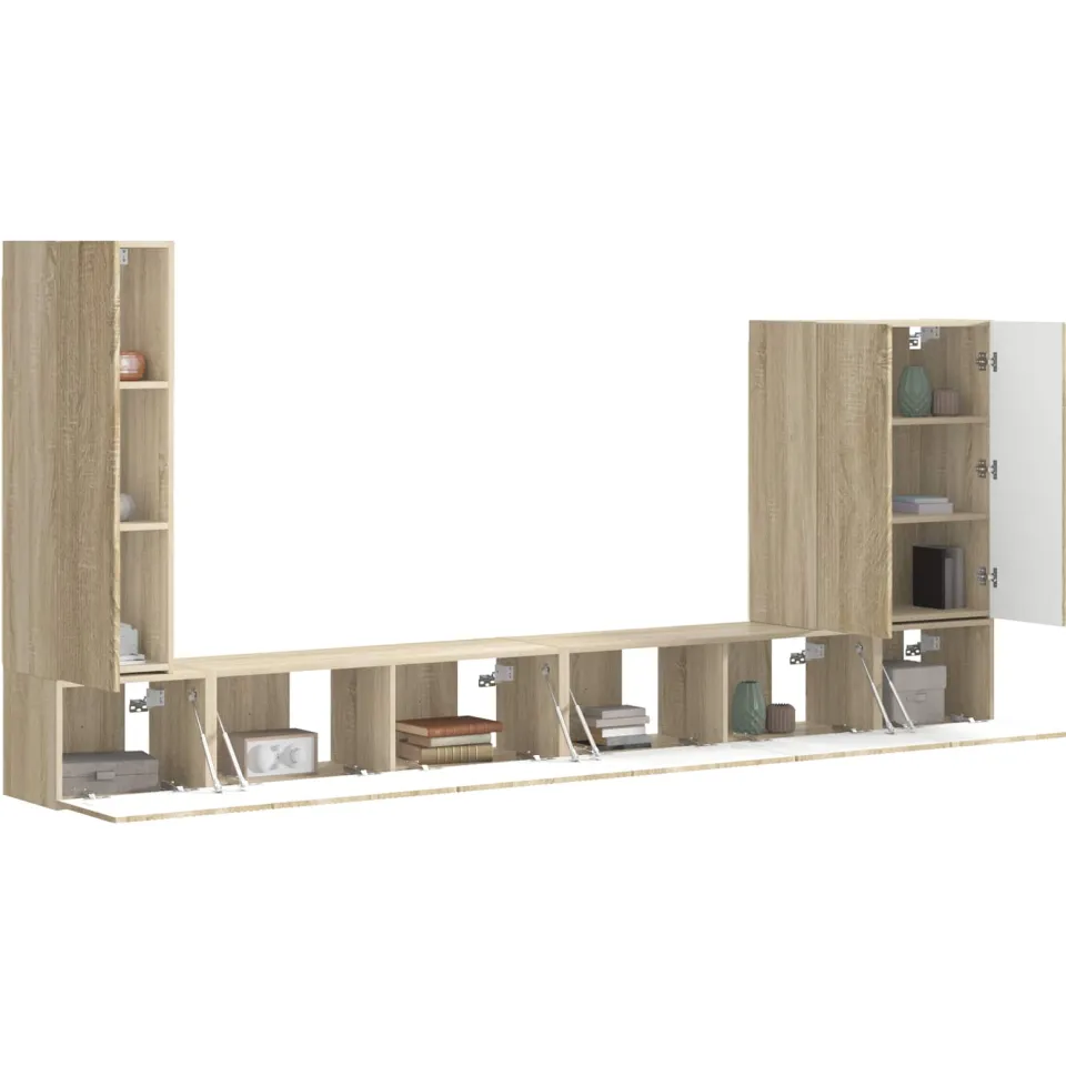 vidaXL TV Wandkast Set 6 st 98 x 31 x 29,5 cm Sonoma Eiken, foto 2