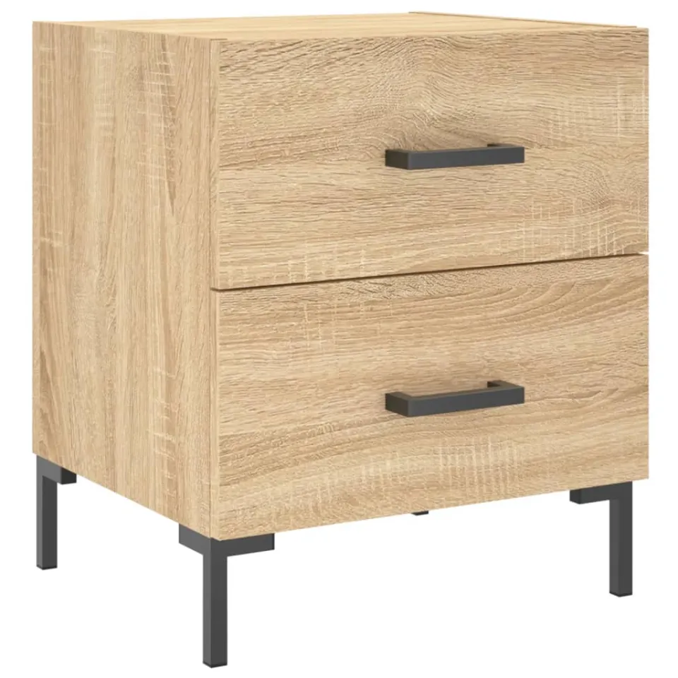 vidaXL Nachtkastje 40x35x47,5 cm bewerkt hout sonoma eikenkleurig, foto 3