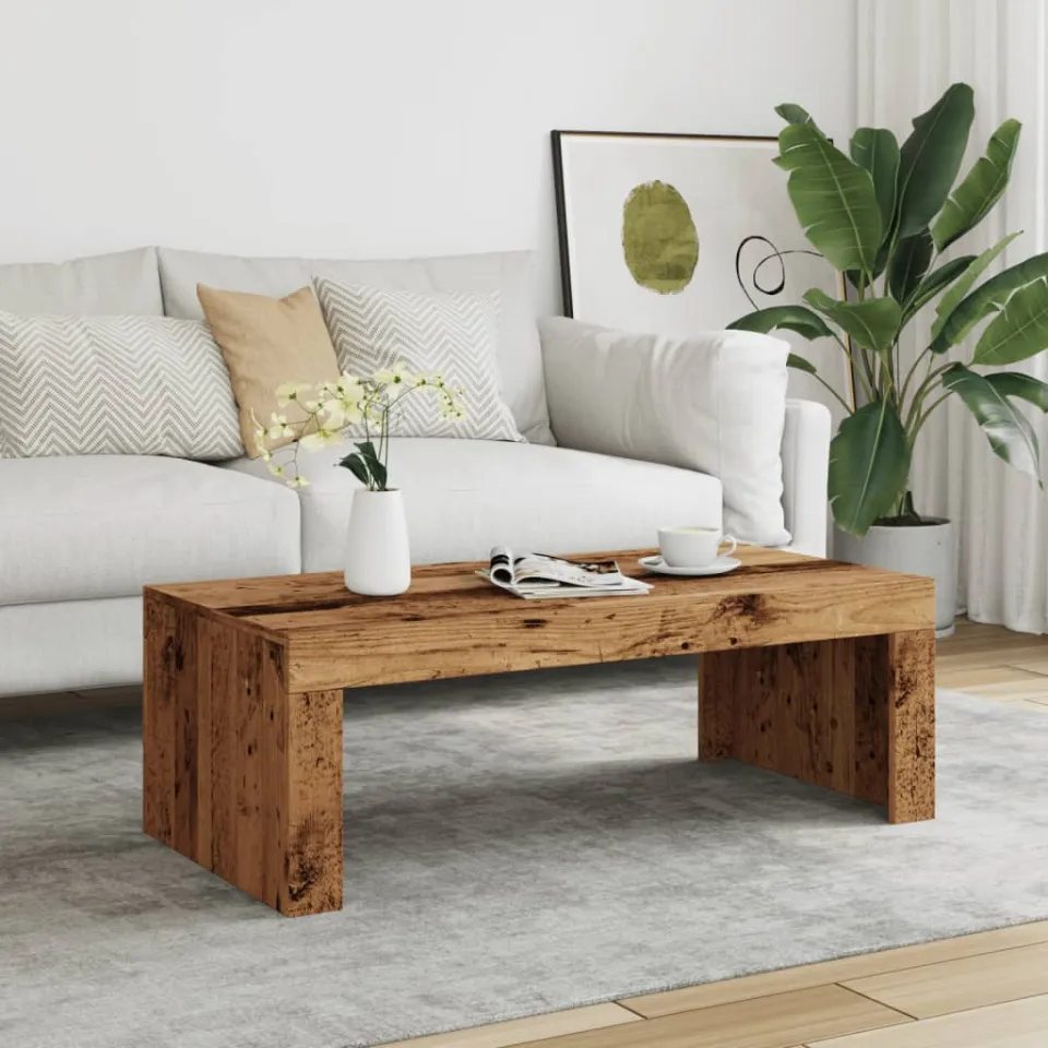 vidaXL Salontafel 102x50x35 cm bewerkt hout oude houtkleurig bruin, foto 3