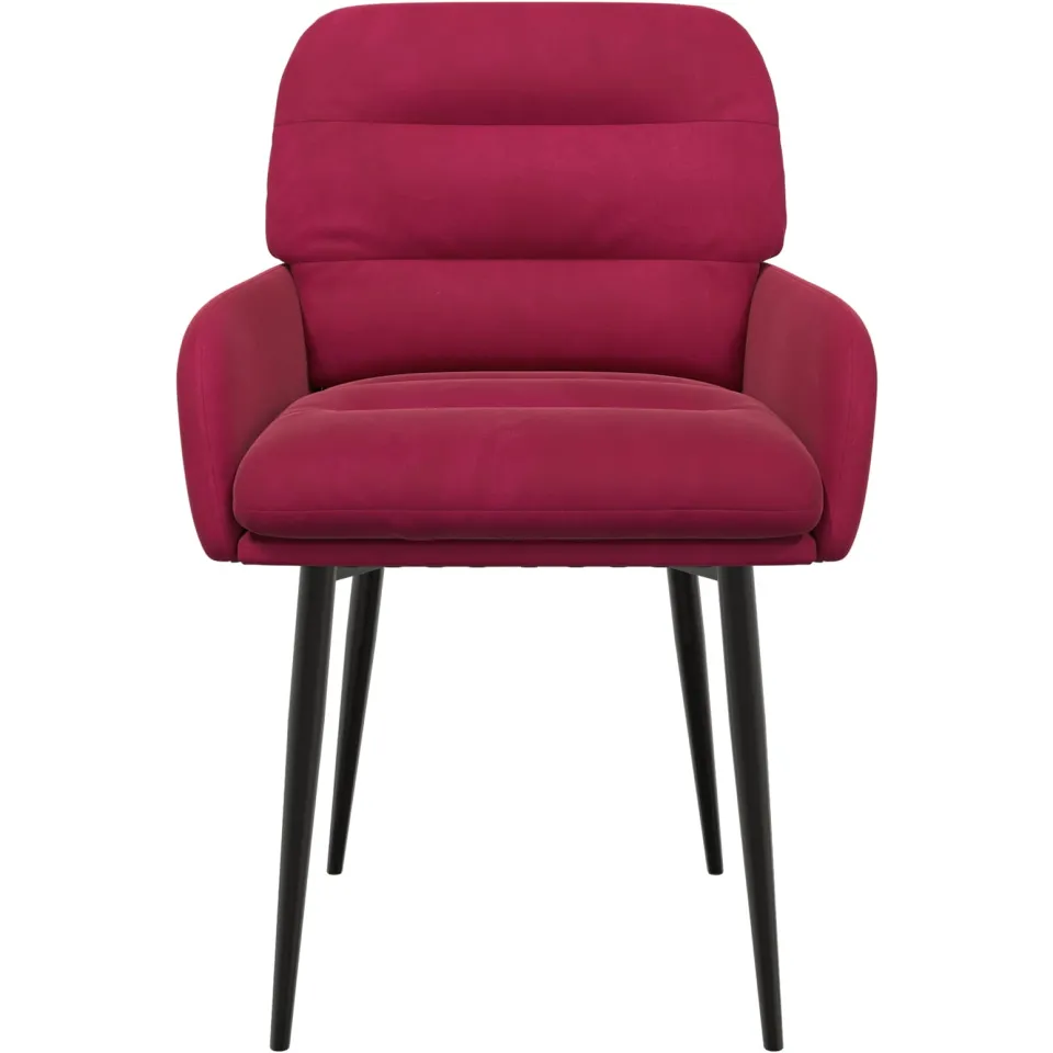 vidaXL Eettafelstoelen 2 st fluweel Wijnrood 59 x 59,5 x 90 cm