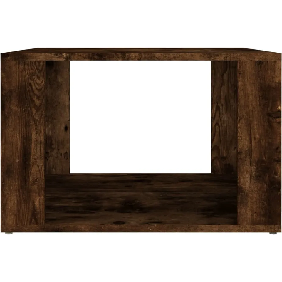 vidaXL Nachtkastje 57x55x36 cm bewerkt hout gerookt eikenkleurig Bruin
