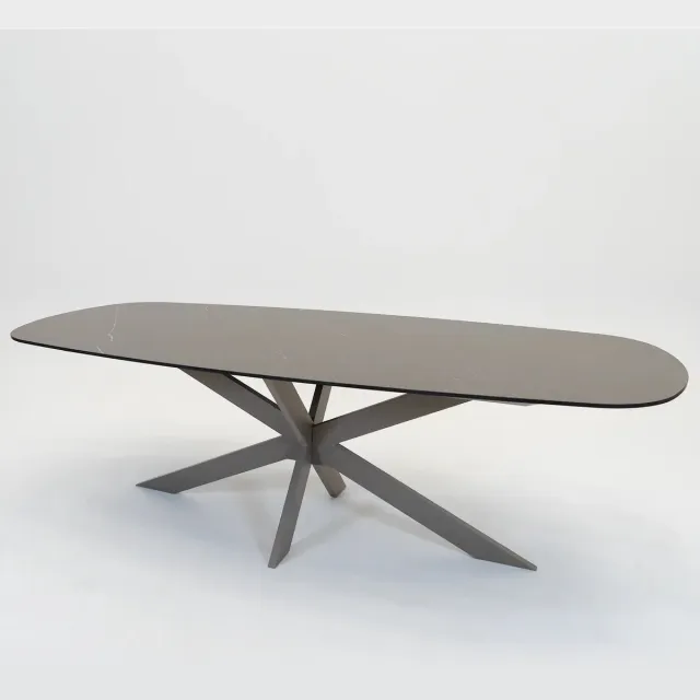 Eurofar Levico eettafel polystone 240 cm Lichtgrijs