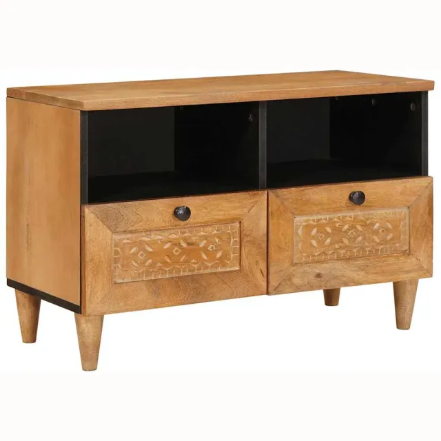 vidaXL TV Eenheden Licht Bruin 70 x 33 x 46 cm Bewerkt hout