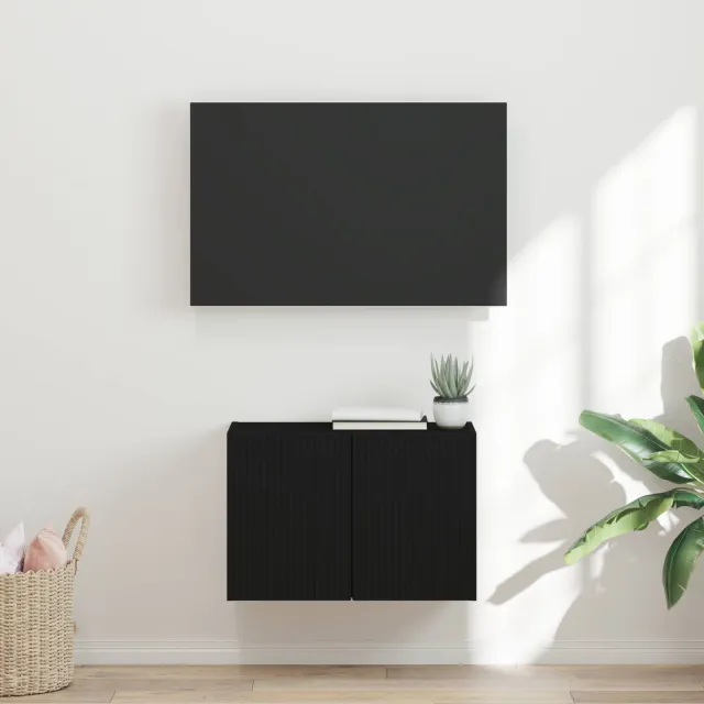 vidaXL TV-wandkast 59,5 x 31 x 40 cm Zwart Bewerkt hout, foto 2