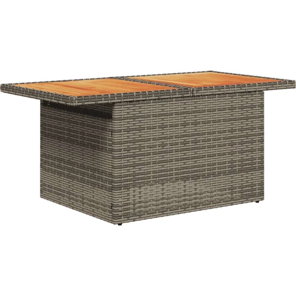 vidaXL 6-delige Loungeset met kussens poly rattan grijs, foto 4