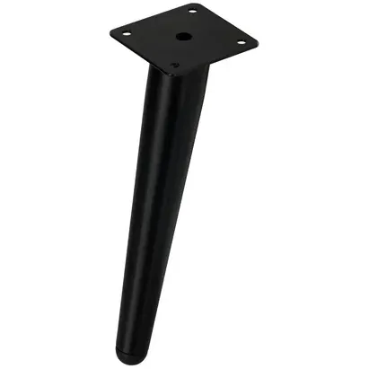 Duraline Tafelpoot - Staal - Conisch - 20cm Zwart