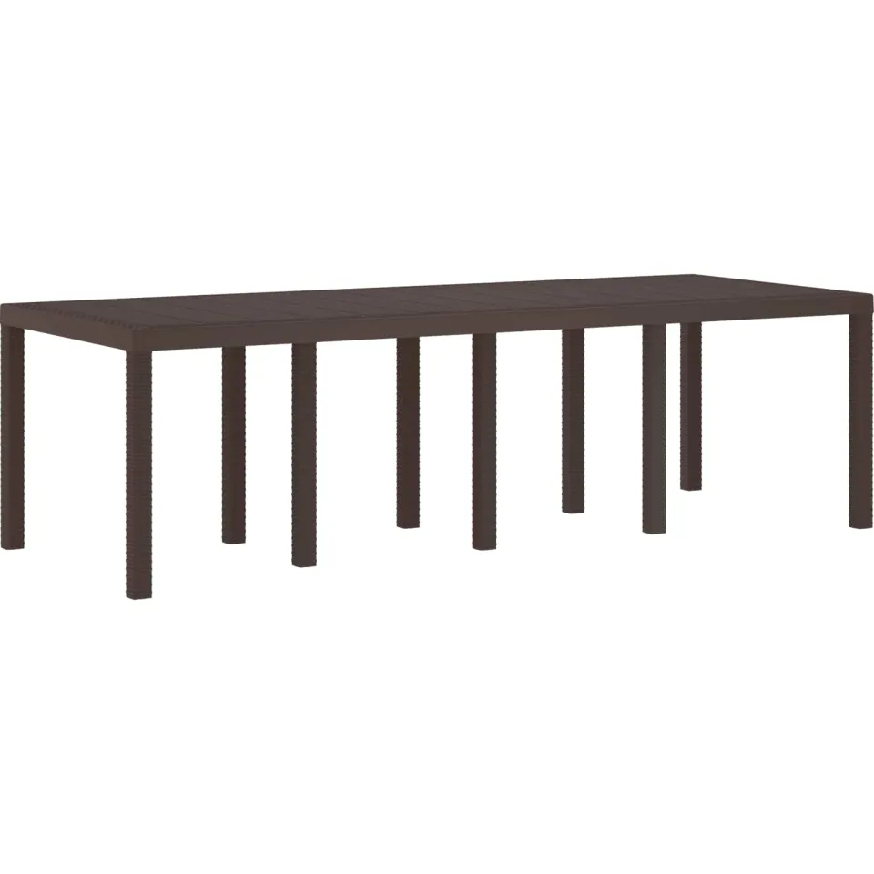 vidaXL Tuin Eetset 9 st Bruin Polypropyleen, foto 4