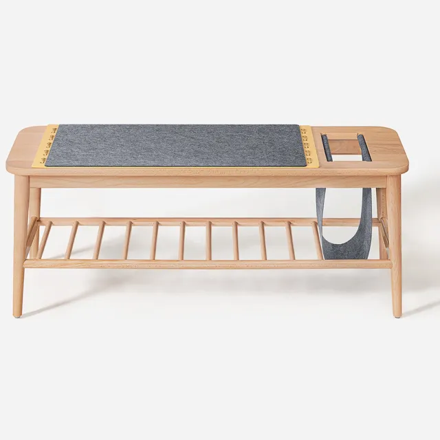 SoBuy HFSR02-N Schoenenbank - 110 x 44 x 37 cm - Naturel