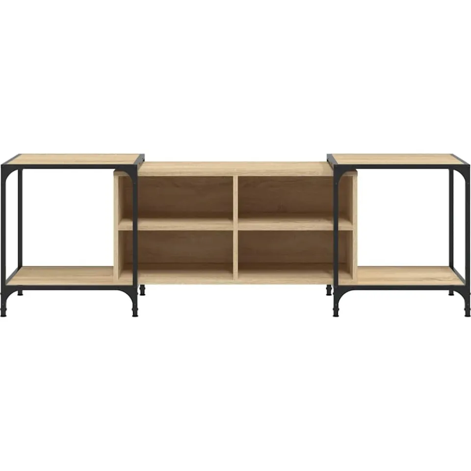 vidaXL Tv-meubel 153x37x50 cm bewerkt hout sonoma eikenkleurig Bruin
