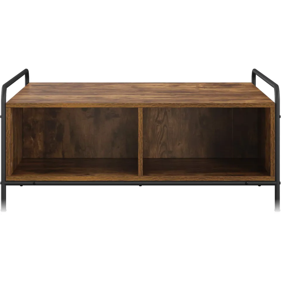 vidaXL Salontafel Gerookt eiken 90 x 90 x 41 cm Bewerkt hout Bruin