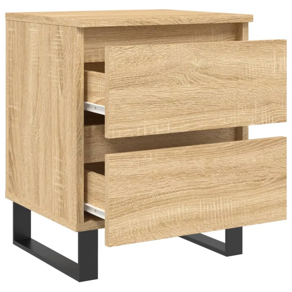 vidaXL Nachtkastjes 2 st 40x35x50 cm sonoma eikenkleurig, foto 4
