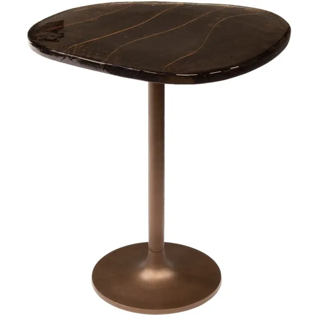 Fraaai Benny bijzettafel M - koper antiek finish