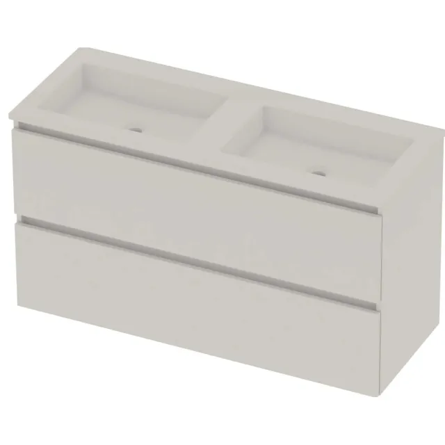 Basic-Line Aura 46 Badmeubelset Acryl 120x46x62 cm A46GWCHW120D0 Ice White Glans Wit