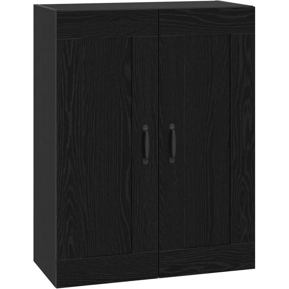 vidaXL Wandkast Zwart eiken 69,5 x 34 x 90 cm Bewerkt hout, foto 3
