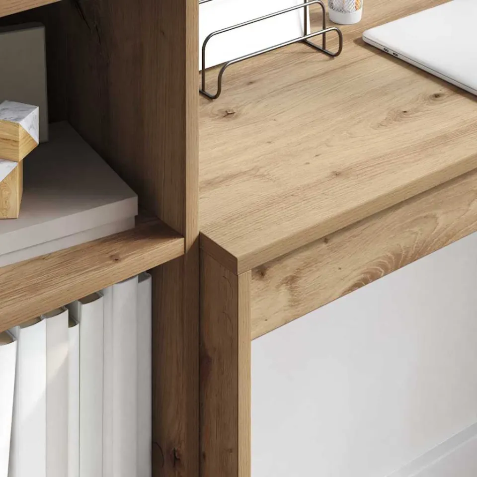 vidaXL Bureau Artisan Eiken 100 x 40 x 76 cm, foto 4