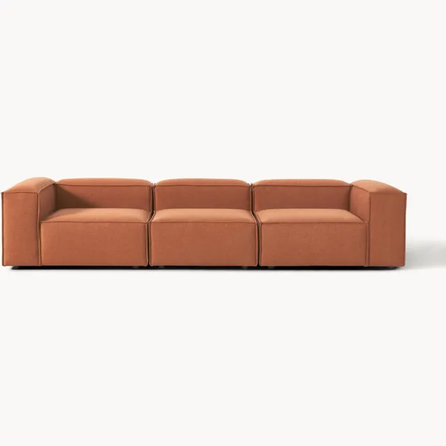 Westwing Collection Modulaire bank Lennon (4-zits) terracotta