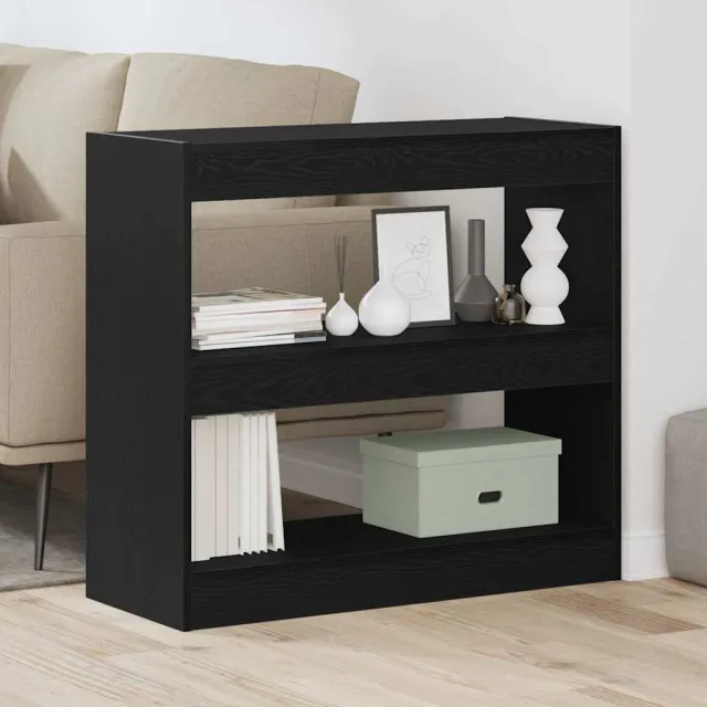 vidaXL Boekenkast 2-laags 2 st 80 x 30 x 72 cm Bewerkt hout zwart, foto 2