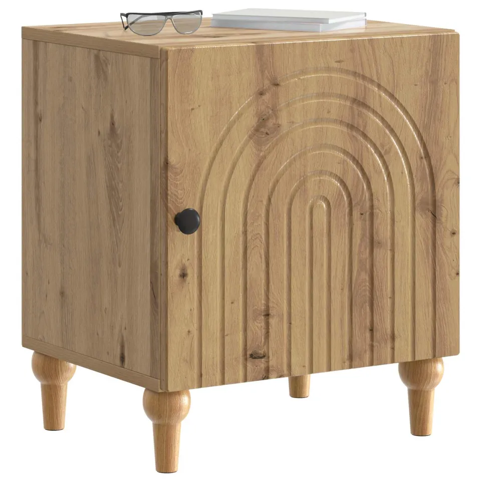 vidaXL Nachtkastje 2 st Artisanaal eiken 43 x 34,5 x 50 cm Bruin
