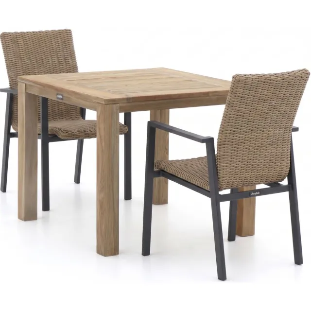 Manifesto Furniture Manifesto Villongo/ROUGH-S 90cm dining tuinset 3-delig stapelbaar