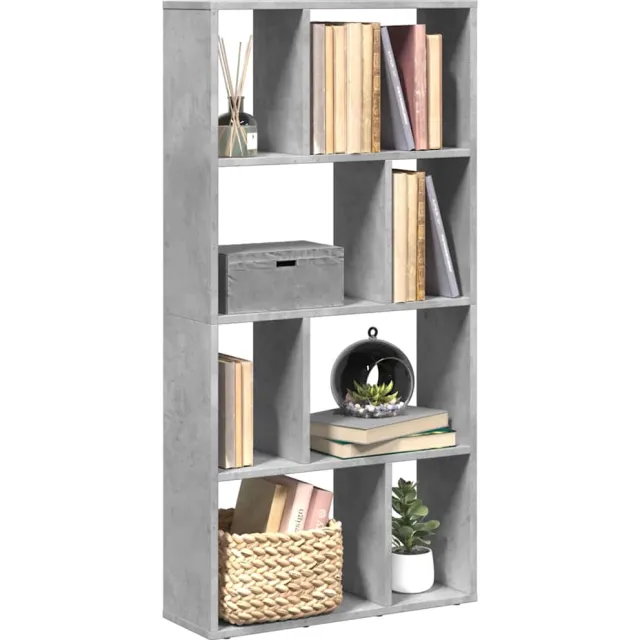 vidaXL Boekenkast 60x20x120,5 cm bewerkt hout betongrijs