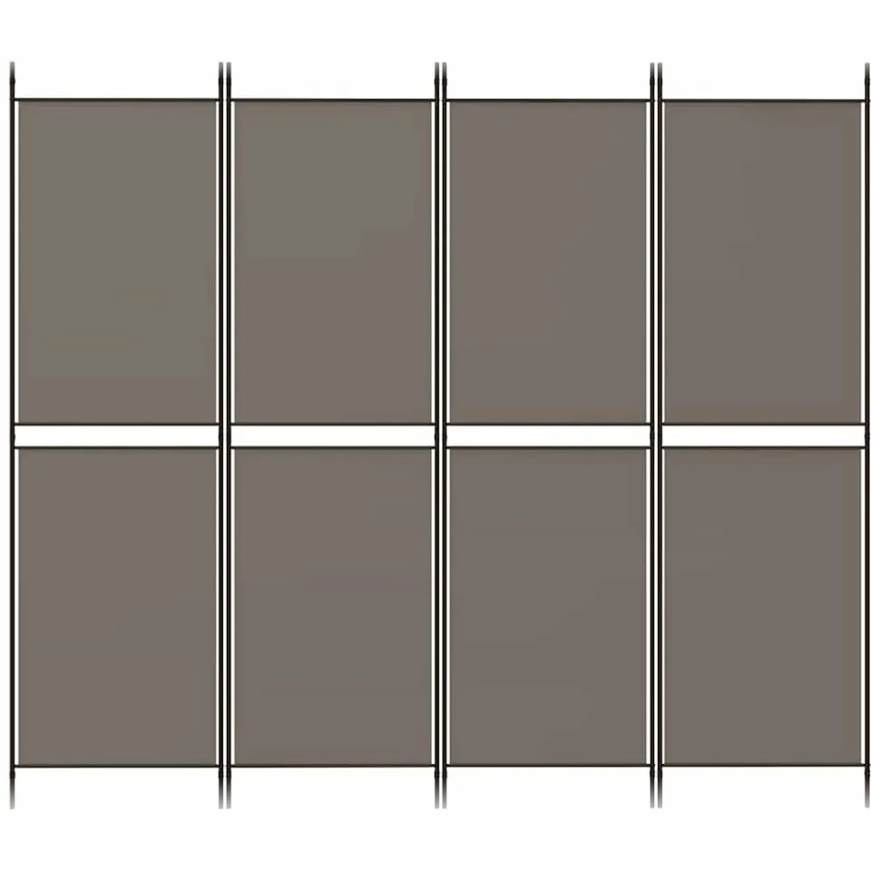vidaXL Kamerscherm met 4 panelen 200x220 cm stof antracietkleurig Anthraciet