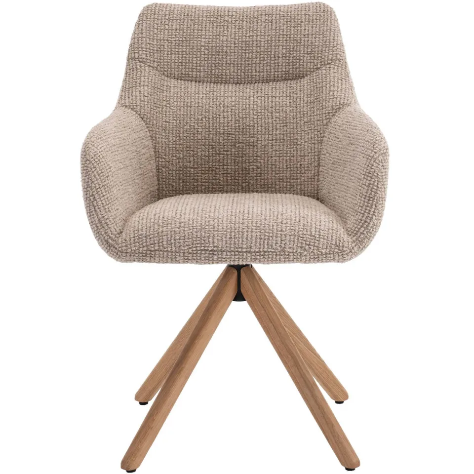 NOUS Living eetkamerstoel Sia beige/ naturel, foto 7