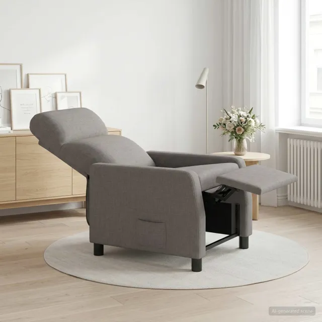 vidaXL Relaxfauteuil Taupe Stof