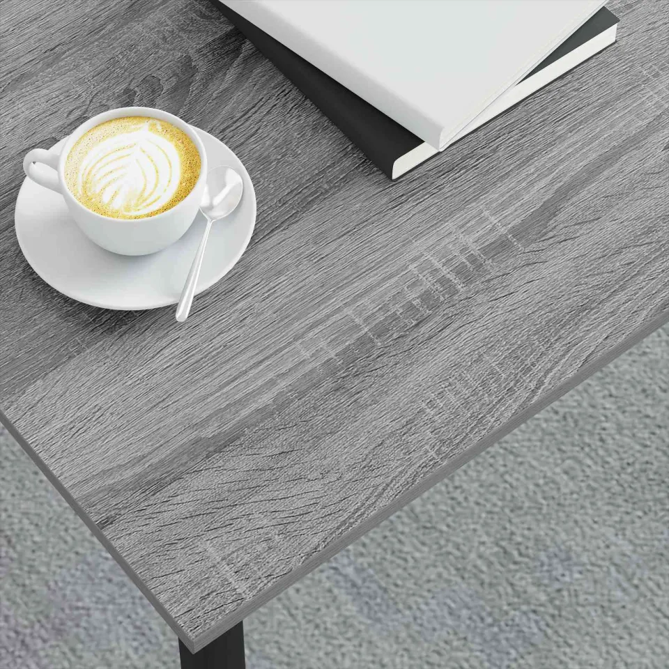 vidaXL Salontafel Grijs Sonoma 80 x 80 x 45 cm Bewerkt hout, foto 4