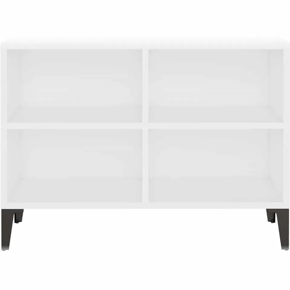 vidaXL Tv-meubel met metalen poten 69,5x30x50 cm wit