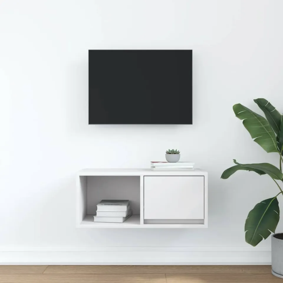 vidaXL Tv-meubel 60x31x25,5 cm bewerkt hout wit, foto 3