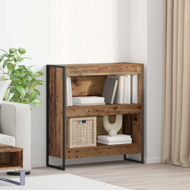vidaXL Boekenkast 80 x 30 x 86,5 cm Bewerkt hout Oud Hout bruin, foto 2