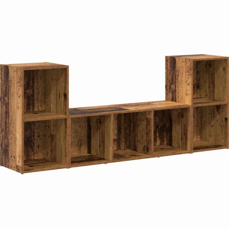 vidaXL Tv-meubelset 3 st 107 x 35 x 37 cm Bruin