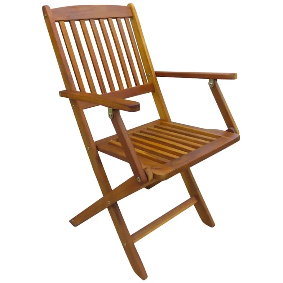 vidaXL Buiten eetset 7 st Bruin Massief eucalyptus hout, foto 4