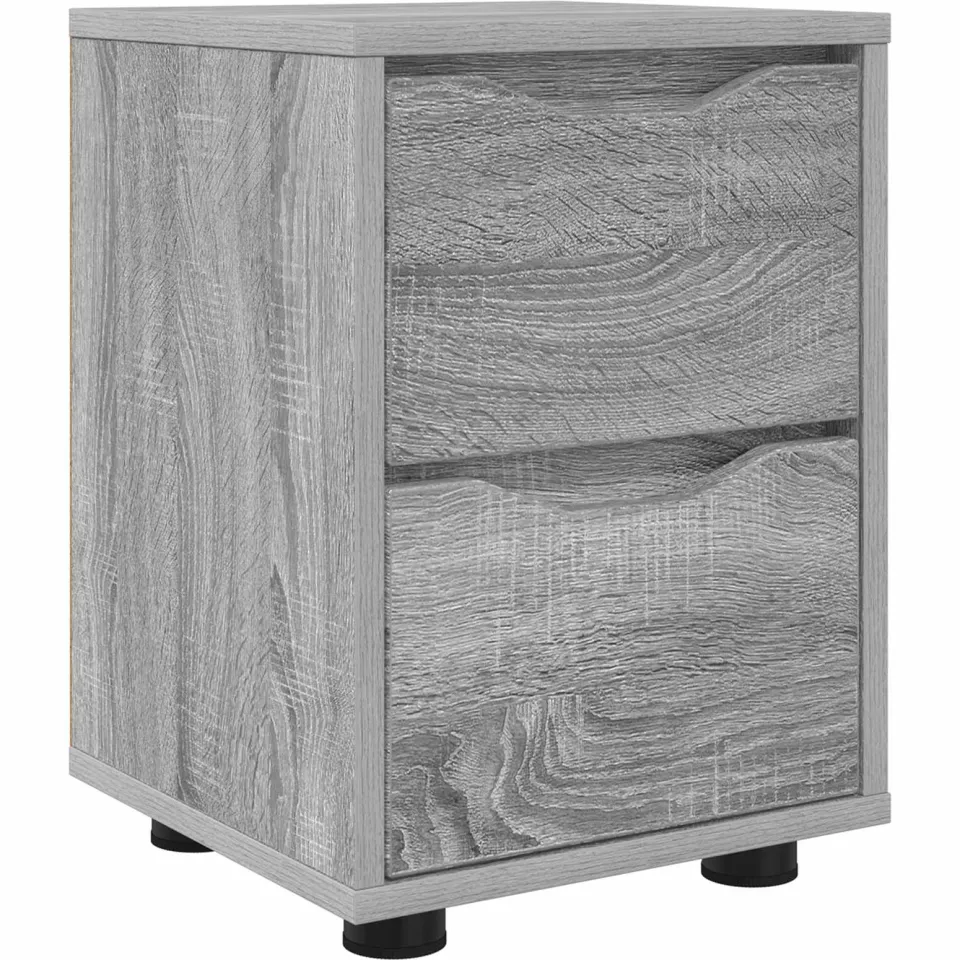 vidaXL Nachtkastje Grijs Sonoma 30,5 x 30 x 43 cm Bewerkt hout, foto 3
