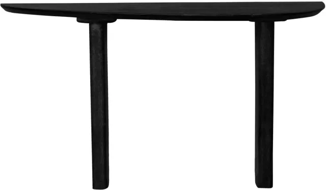 Home67 Sidetable Rhys 135 x 40 cm - Zwart Mangohout - Wandtafel - Haltafel - Japandi