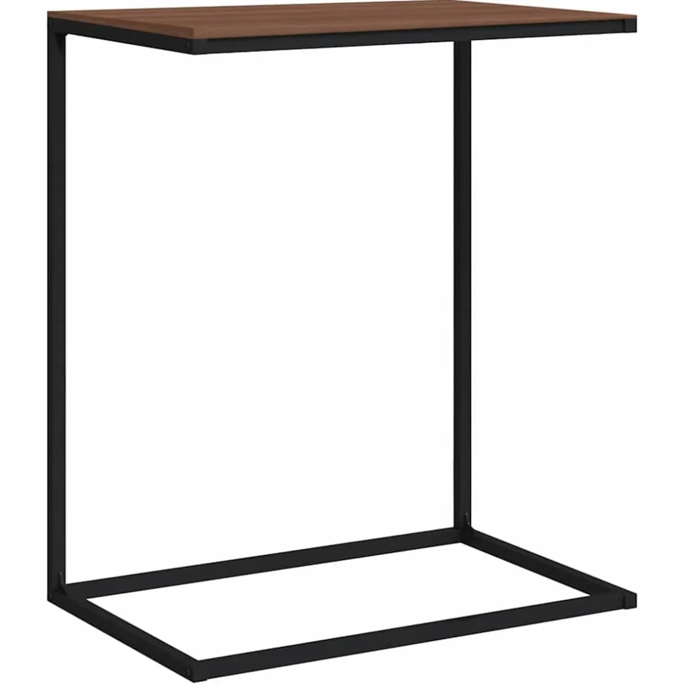 vidaXL Bijzettafel 55x35x66 cm bewerkt hout zwart