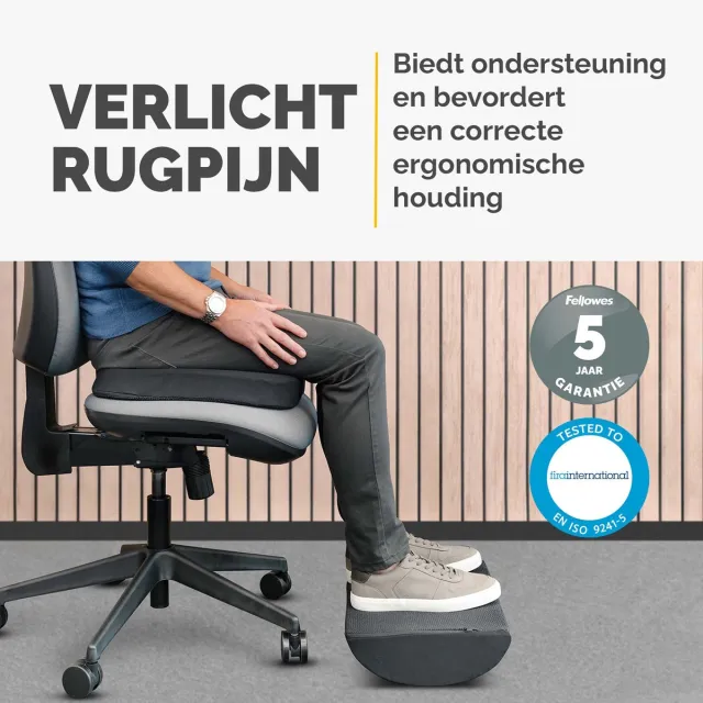 Fellowes Breyta ergonomische voetensteun- Voetensteun kussen - Ergonomisch - Zwart