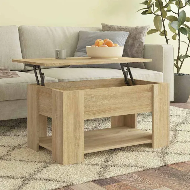 vidaXL Salontafel 79x49x41 cm bewerkt hout sonoma eikenkleurig, foto 2