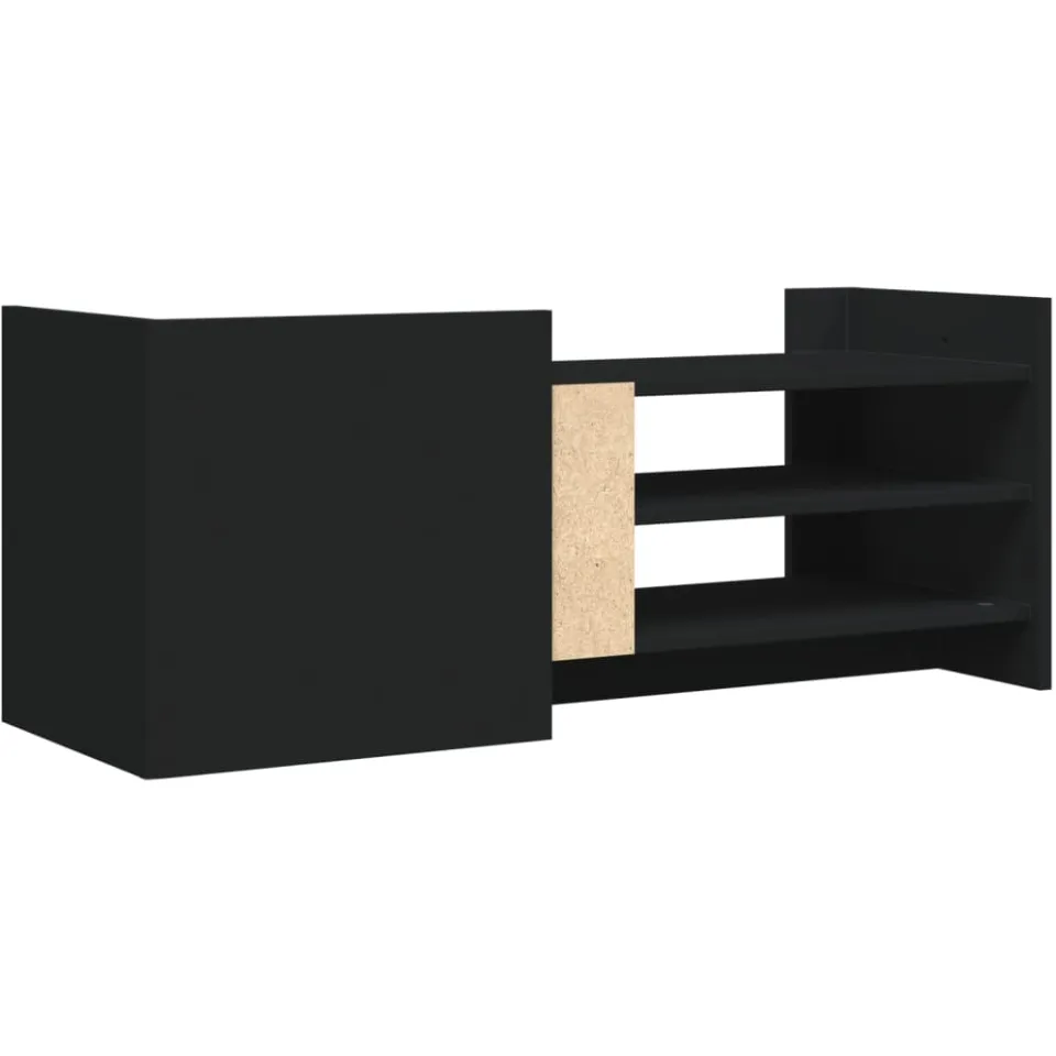 vidaXL Tv-meubel 100x35x40 cm bewerkt hout zwart, foto 4