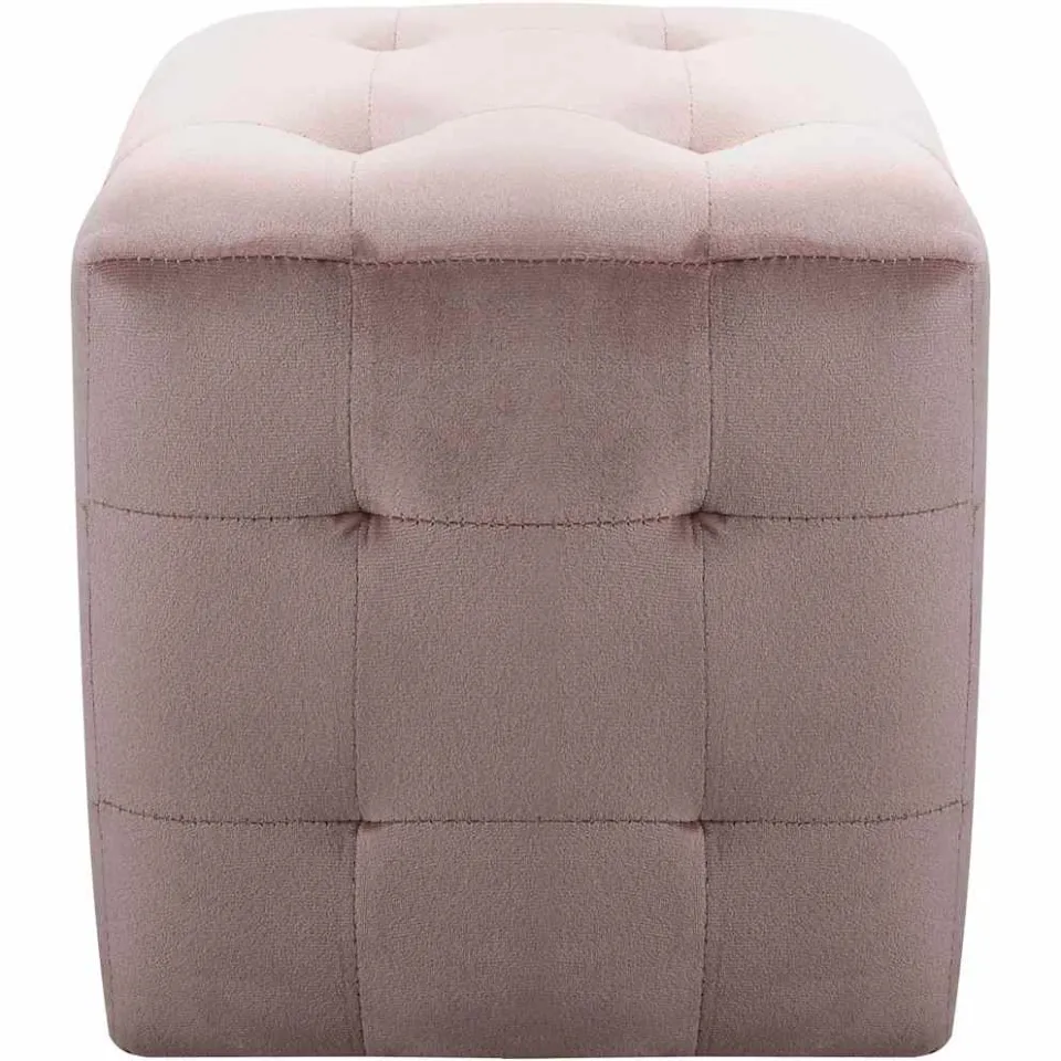 vidaXL Poef 2 st 30x30x30 cm fluweel roze, foto 3