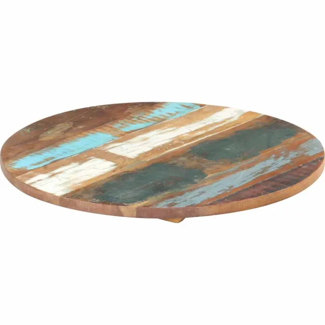 vidaXL Tafelblad rond 25-27 mm 50 cm massief gerecycled hout Meerkleurig