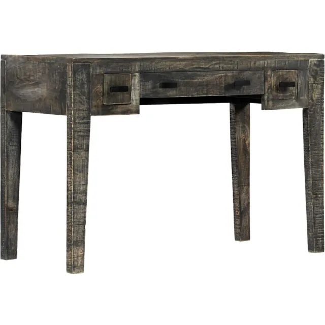 vidaXL Bureau 110x50x75 cm massief mangohout zwart